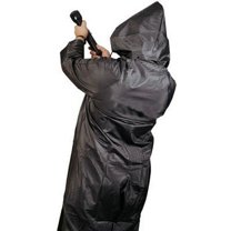 MCR Safety X-Large Black 60'' Classic .35 mm Polyester And PVC 2-Piece Coat With Detachable Hood And Corduroy Collar