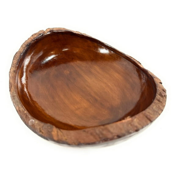 Carved Wood Bowl Designer - Tamarin 8" Stained