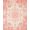 Peach Pink, Pattern 13, variant on Design&I 8'x10' Washable Area Rug Extra Large Skid-Resistant Low Profile Pink Boho Vintage Ornate Southwestern Border Distressed Scroll for Living Room, Family