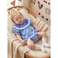 thumbnail image 6 of BemeyourBBs Newborn Baby Girl 4th of July Outfit Baby Girls Patriot Independent Day Clothes Smocked Bubble Romper with Bows Plaid Star American Flag Short Sleeve Bodysuit Playsuit Jumpsuit, 6 of 9