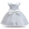 thumbnail image 6 of Girls Dresses,Party Dress Elegant Puffy Sleeves Tutu Formal Attire Girls Performance Gown for Celebrations Special Occasions Stage Shows and Festive Events,Holiday Dress,White,7-8 Years, 6 of 6