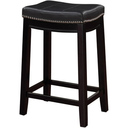 Linon Claridge Backless Counter Stool, 24 inch Seat Height, Multiple Colors