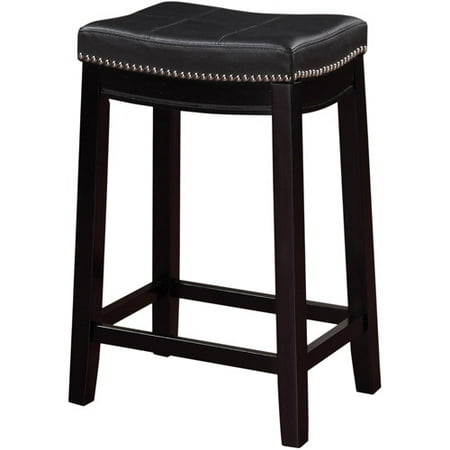 Linon Claridge Backless Counter Stool, 24 inch Seat Height, Multiple (Best Backless Bar Stools)