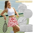 thumbnail image 5 of SEANATIVE Women Athletic Skort with Built-in Shorts Pockets Pleated Tennis Skirts Lightweight Stretchy Breathable Golf Pickleball Workout Active Skort, M, Heart-shaped Pattern White Red, 5 of 7