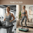 thumbnail image 5 of Vibration Plate Exercise Machine, Vibrating Plates for Weight Loss and Lymphatic Drainage, 400lbs Shake Plate Whole Body Workout Platform for Home Fitness Fat Burner Gifts, Green, 5 of 8