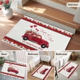 thumbnail image 5 of Rectangle Rug 2x3ft Area Rug,Valentine's Day Romantic Rose Truck Area Rugs for Living Room Bedroom,Red Love Flower Art Floor Mat Non-Slip Non-Shedding Carpet Indoor Accent Rugs, 5 of 9