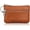 A_Brown, variant on Black Small Leather Coin Purse Change Pouch for Women Men Kids with Zip Key Ring