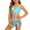 Light Blue, variant on Girls Swimsuit Size 8 Rash Guard Bikini Drawstring Bottoms Tankini Sets 3-Piece Cute Pattern Print Bathing Suit