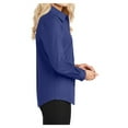 thumbnail image 3 of Womens Long Sleeve Easy Care Cotton/Polyester Shirt Mediterranean Blue 4XL, 3 of 6