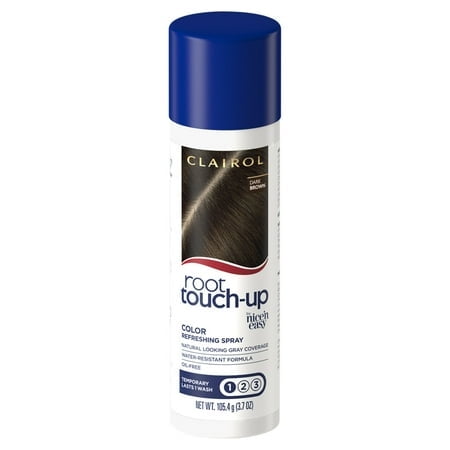 Clairol Root Touch-Up Refreshing Hair Dye Spray, Temporary Hair Color, Dark Brown, 3.7 oz