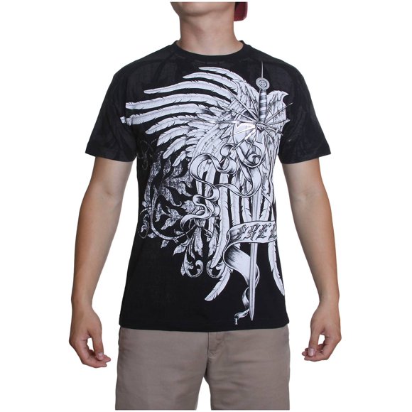 Konflic T-Shirt Homme Live Free Sword MMA - Noir - Moyen