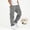 Gray, variant on Boys Fleece Lined Thermal Cargo Pants Solid Color Elastic Waist Loose Sports Trousers Kids Fall Winter Trendy Casual Warm Pants Navy 7-8 Years