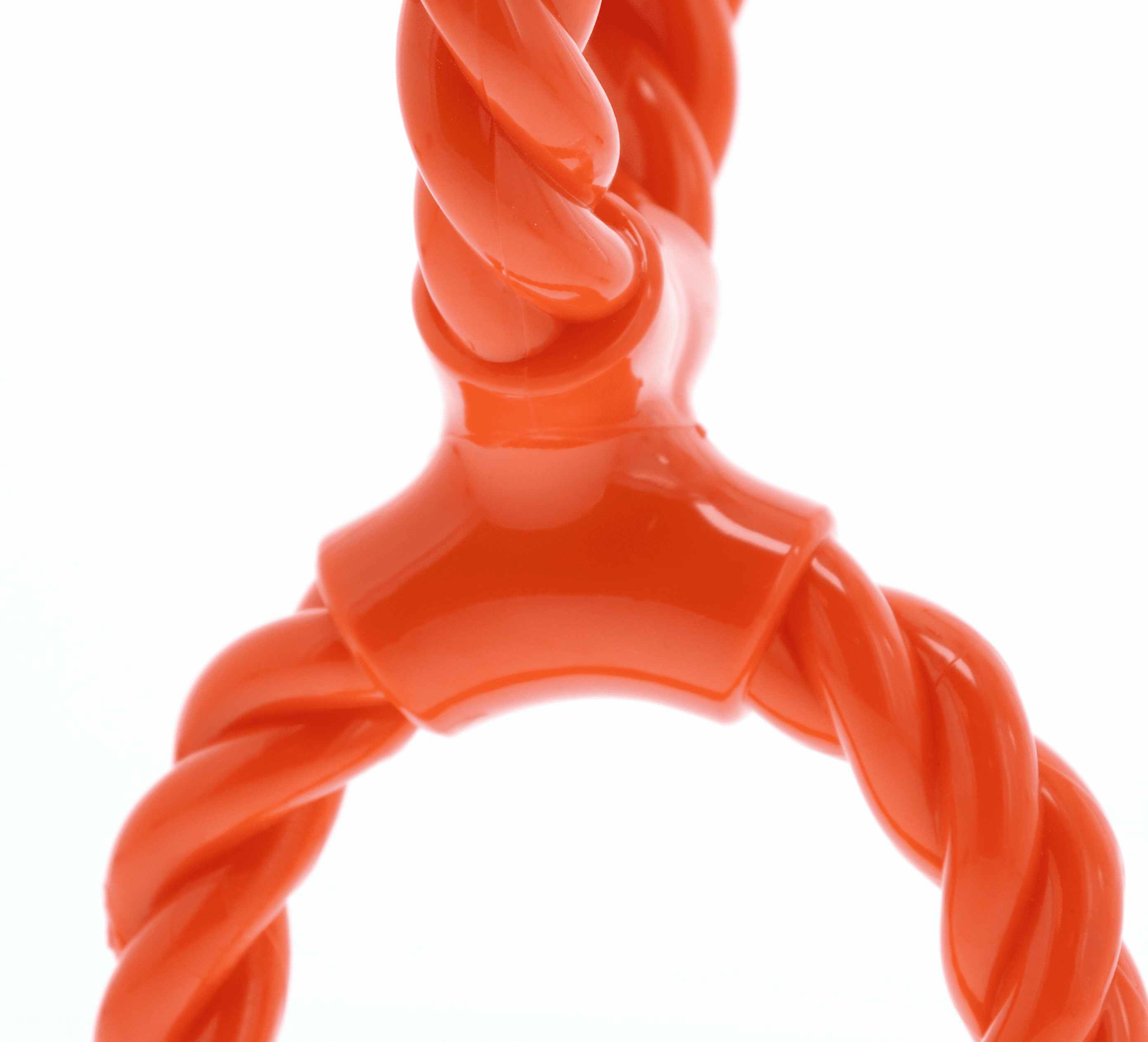 Infinity Pet TPR and Rope Twist n Tug Toy, Double Ring, Orange