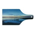thumbnail image 2 of Yellowstone Cutting Board, Lake Horizon Clear Sky Mother Earth Natural Landmark Tree Branch Dawn Picture, Tempered Glass Cutting and Serving Board, Wine Bottle Shape, Blue Orange, by Ambesonne, 2 of 5