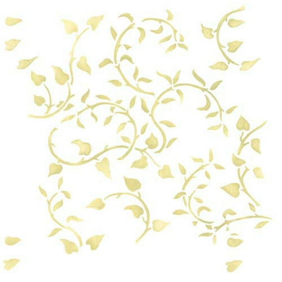 Leafy Wallpaper Wall Stencil SKU #3290 by Designer Stencils