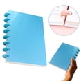 thumbnail image 2 of Discbound Notebook A5 Size 8 Disc Removable Page Planner Mushroom Button Ring Binder Waterproof Cover Thick Paper Portable Journal For Outdoor Travel Work Daily Note Taking Planning,Blue, 2 of 9