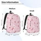 thumbnail image 2 of Disketp Hand Drawn Strawberry print Canvas Backpack Lightweight Travel Daypack Student Rucksack Laptop Backpack-Small, 2 of 5