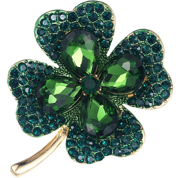 UPKOCH St Patrick's Day Lapel Pins Elegant Green Metal Decorative Women