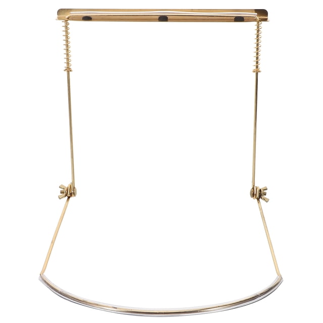 MOVTOTOP Golden Metal Harmonica Neck Holder for Performance with 24 Holes Compatibility and Easy Carry Design