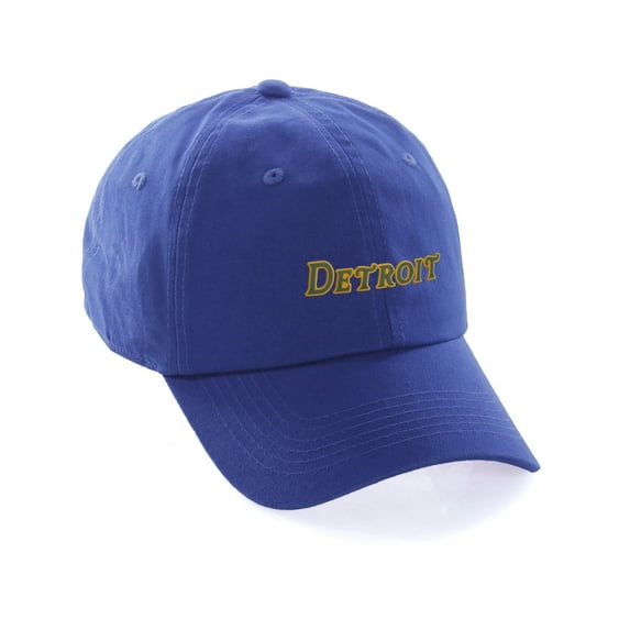 Daxton USA States Golf Dad Hat Cap Cotton Unstructure Low Profile Strapback, Royal Hat Detroit