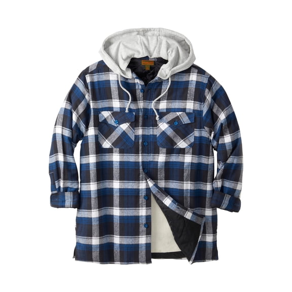 Boulder Creek by KingSize Men's Big & Tall Removable Hooded Shirt Jacket