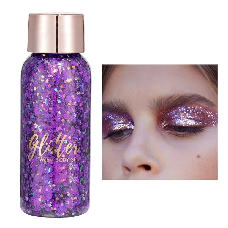 yolai color makeup pearl sequins liquid eye shadow christmas stage makeup  body sequins gel eye shadow 10ml 