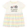thumbnail image 3 of Inktastic My Grandpop Loves Me Elephant Girls Baby Dress, 3 of 5