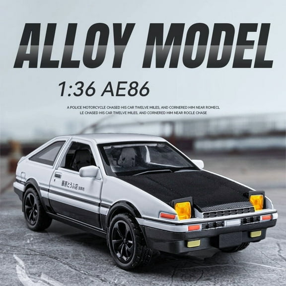1:36 AE86 Alloy Car Models Toys Metal Diecast Initial D Exquisite Workmanship Car With Pull Back Toys For Kids Gifts