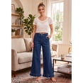 thumbnail image 3 of DOKOTOO Jeans for Women High Waisted Wide Leg Jeans with Ruffle Hem Trendy Stretchy Denim Loose Pants Straight Leg (Plus Sizes Available), 3 of 12