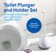 thumbnail image 2 of Set de desatascadores para inodoro Clorox con Hideaway Caddy White x2, 2 of 6