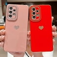 thumbnail image 6 of Compatible with Samsung Galaxy A53 5g 6.5” Phone Case Luxury Electroplated Cute Side Love Hearts Pattren Cover for Women Camera Lens Protection Soft Silicone Shockproof Bumper (Pink), 6 of 11