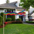thumbnail image 4 of EeaseCA Rainbow Stripe Windsock Decorative Wind Direction Flags Garden Hanging Flag, 4 of 9