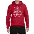 thumbnail image 2 of Wild Bobby Raised on Sweet Tea and Jesus Inspirational/Christian Unisex Graphic Hoodie Sweatshirt, Red, XX-Large, 2 of 5