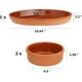 thumbnail image 2 of Areste Terracotta Cooking Set, Non-Stick Mexican Clay Pots, Oven & Dishwasher Safe, Brown, 1 in, 2 of 8