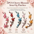 thumbnail image 7 of Cherry Blossom Iron On Patches, Embroidery Flower Appliques for DIY (Pink) | Cherry Blossom Embroidery Patches | Iron On Floral Appliques for Clothing, Bags, Jackets & DIY Craft Decoration, 7 of 7