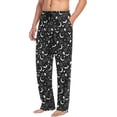 thumbnail image 4 of Top-kevin Halloween Bats Moons Star Men's Pajama Pants Super Soft Sleep Lounge Pants Pjs Bottoms with Pockets, 4 of 13