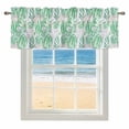 thumbnail image 4 of Kitchen Valances for Window, Watercolor Green Seagrass Coral Light Filtering Rod Pocket Valance Curtain, Abstract Marine Life Short Curtains Window Topper for Bedroom Bathroom Living Room 42x18in, 4 of 9