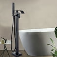 thumbnail image 5 of Matte Black Floor Mounted Bathtub Faucet Free Standing Tub Filler W/Hand Sprayer, 5 of 20