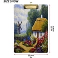 thumbnail image 2 of FMSHPON Rural Landscape Old Village Clipboard Hardboard Wood Nursing Clip Board and Pull for Standard A4 Letter 13x9 inches, 2 of 7