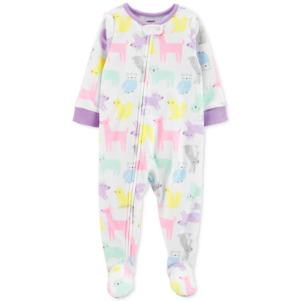 Carter’s Baby Girls Fleece Footed Sleeper Pajamas Jumpsuits