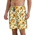 thumbnail image 2 of KLL Classical Cute Sunflower Men's Casual Summer Beach Shorts Hawaiian Shorts with Pockets-XX-Large, 2 of 5