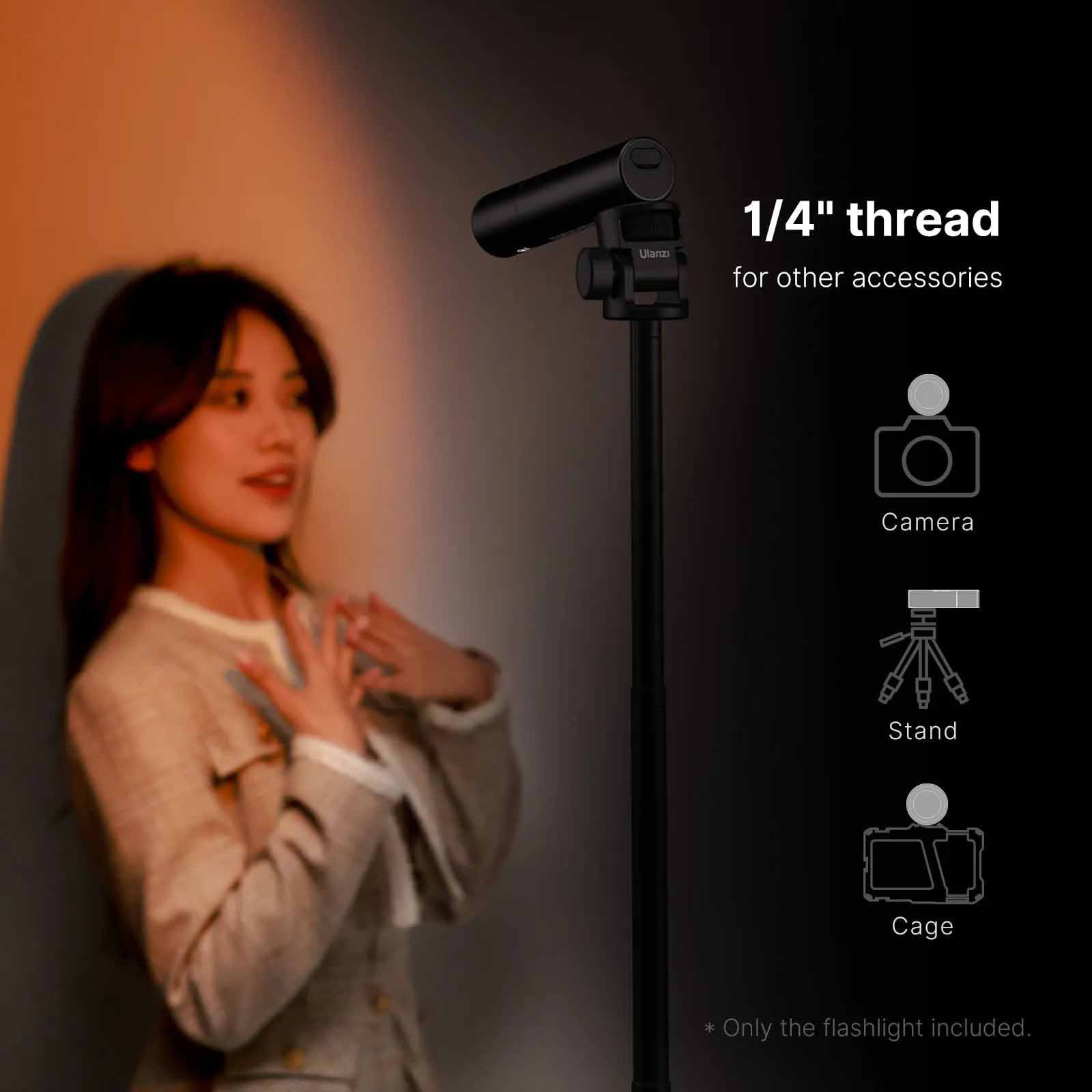 Rechargeable LED Photography Flashlight Videography Fill Light Camera Light Lamp 2000mAh
