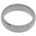 thumbnail image 3 of Plutus Brands Titanium High Polish Dome Style 6mm Men's Wedding Band - Silver, 3 of 3