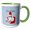 Green/White, variant on 3drose, Cool Dude Santa Dj Christmas Party Track Remix, 11oz Two-tone Black Mug