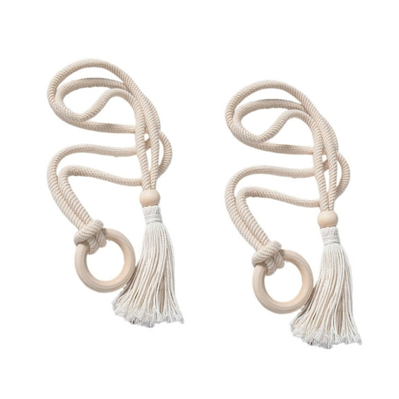 Ciwanning Decorative Drapery Tie Back Curtain Holder Decorative Curtain Holdbacks with Long Tassels for Home Office Room Set of 2