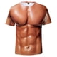 thumbnail image 4 of Men's 3D Muscle Print Shirt Funny Fake Muscle Bodybuilding T-Shirt Short Sleeve Nude Muscle Print Tshirt Top for Men Adults, 4 of 5