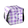 thumbnail image 3 of Purple Plaid Watercolor Lavender Leather Tissue Box Cover Rectangle Tissue Holder Foldable, 3 of 8
