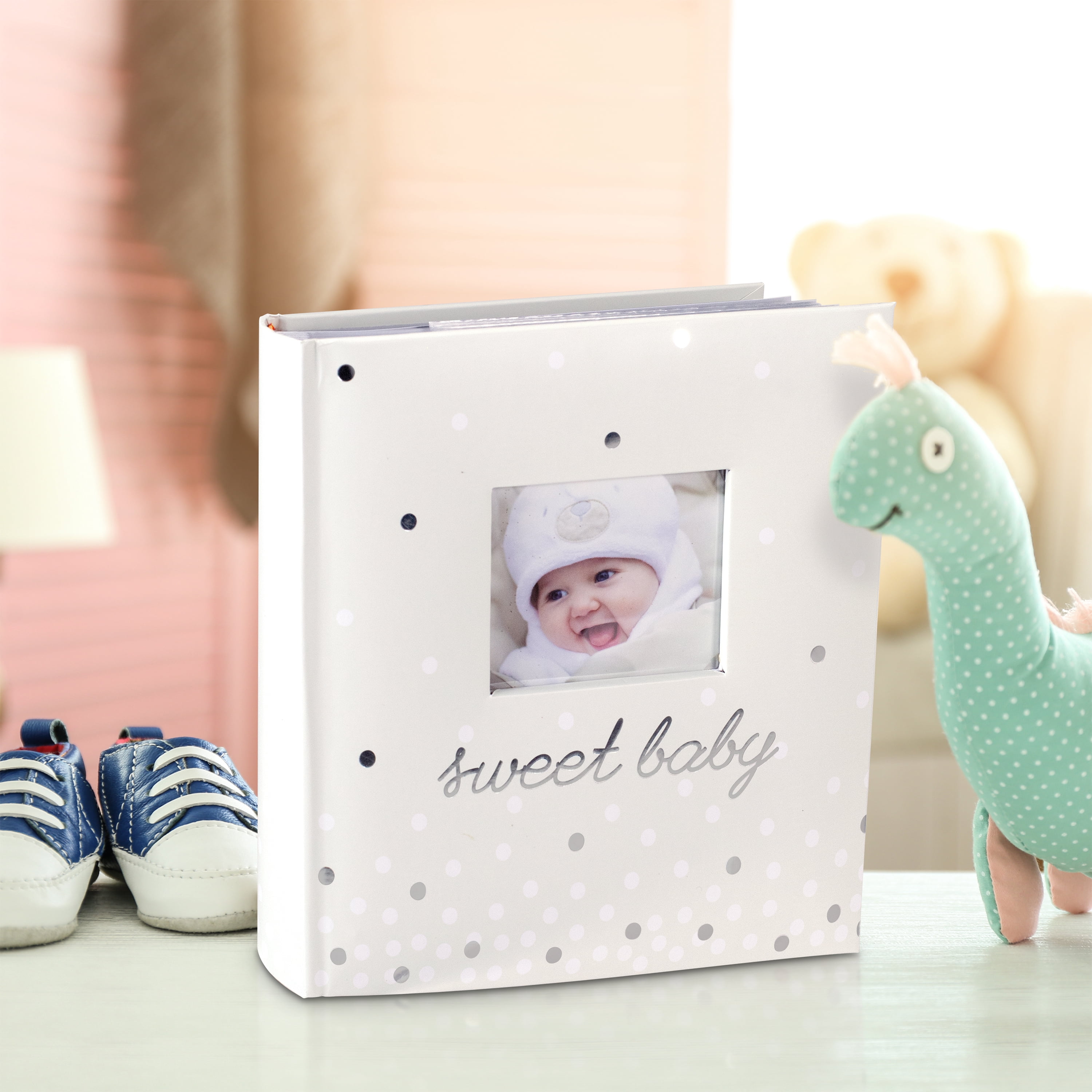 Malden 4" x 6" Baby Family Photo White Album 160 Photos with Writing Space