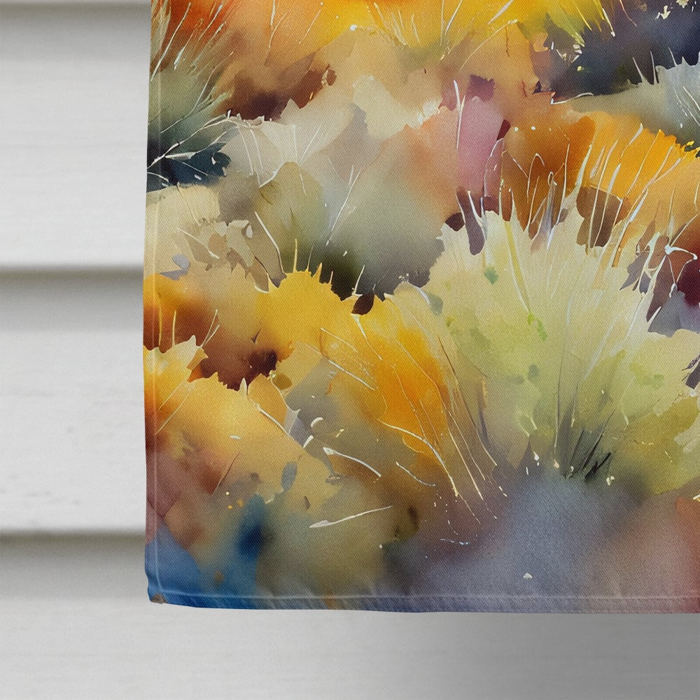 Nevada Sagebrush in Watercolor House Flag 28 in x 40 in