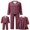 Red, variant on RUINIXCW Mommy and Me Matching Christmas Pajamas Plaid Print Lapel Tops and Pants